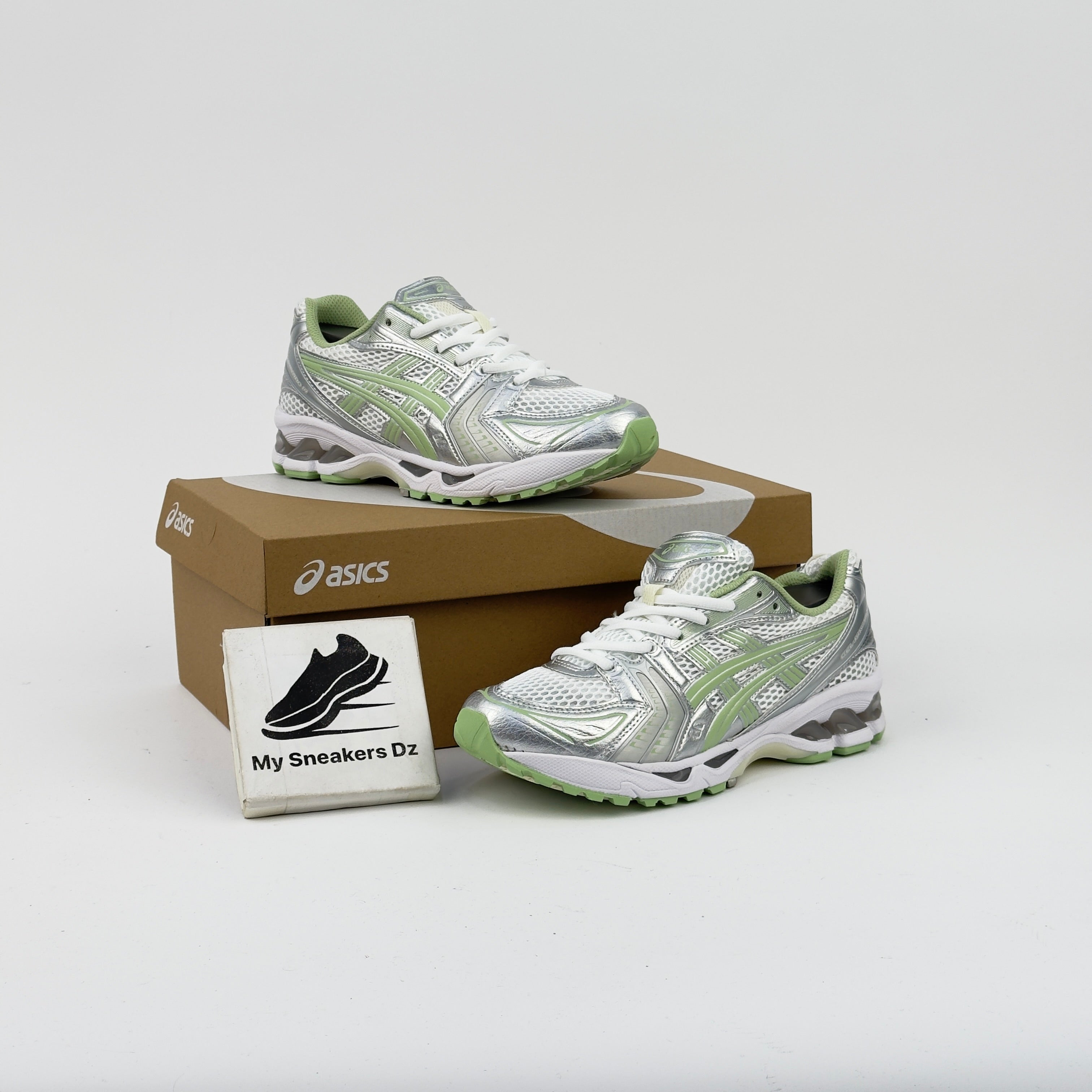 Asics kayano 14 silver green