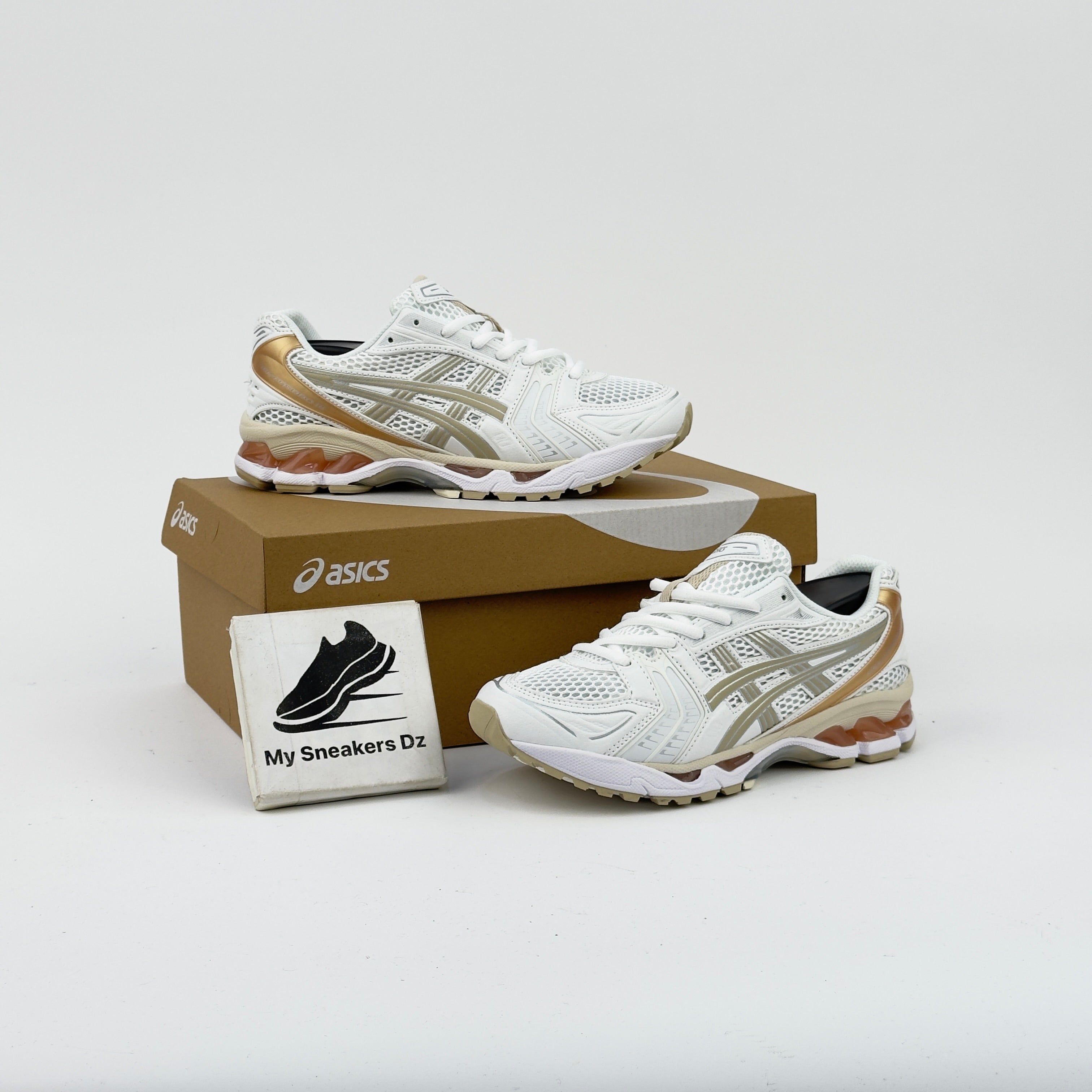 Asics kayano 14 white brown